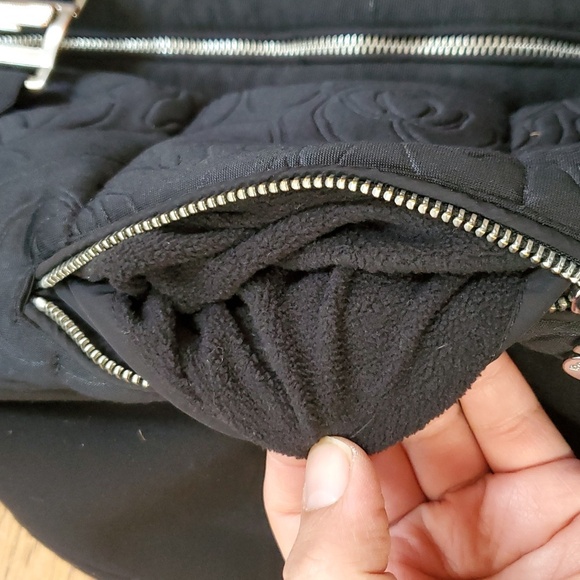 Desigual Black Rose Embossed Puffer Jacket Parka - Picture 14 of 14